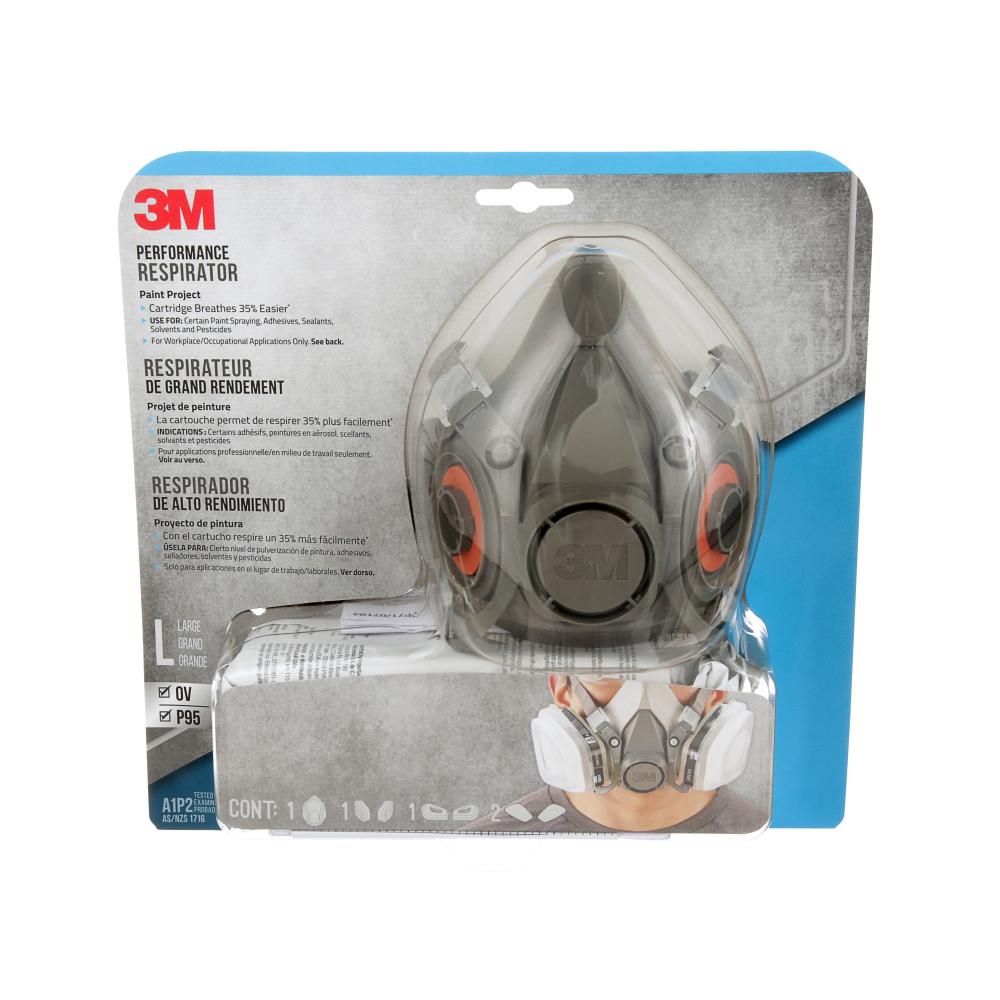3M™ Performance Respirator 6311P1-DC, Paint Project, Organic Vapour/P95, Large, 4 Packs/Case