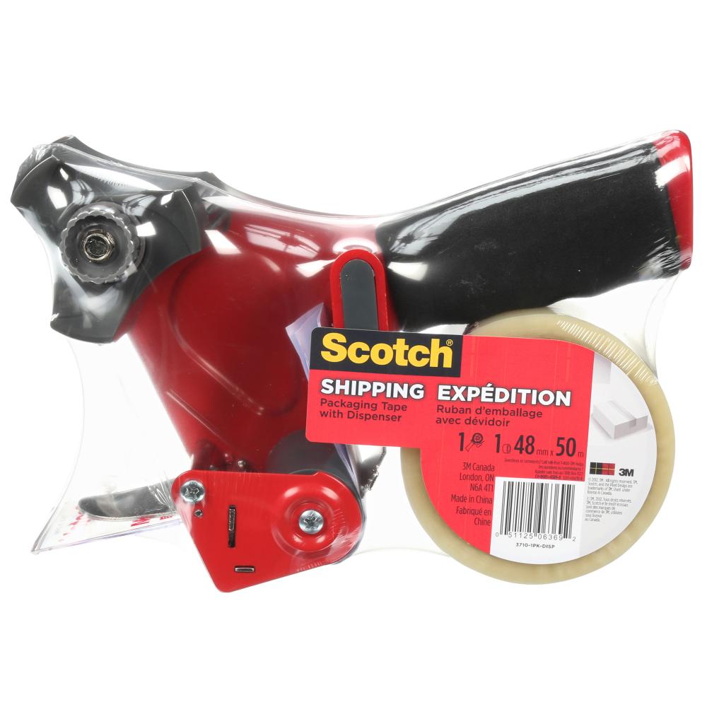 Scotch® Shipping Tape with Dispenser 3710-1PKWD, 48 mm x 50 m, 1/Pack