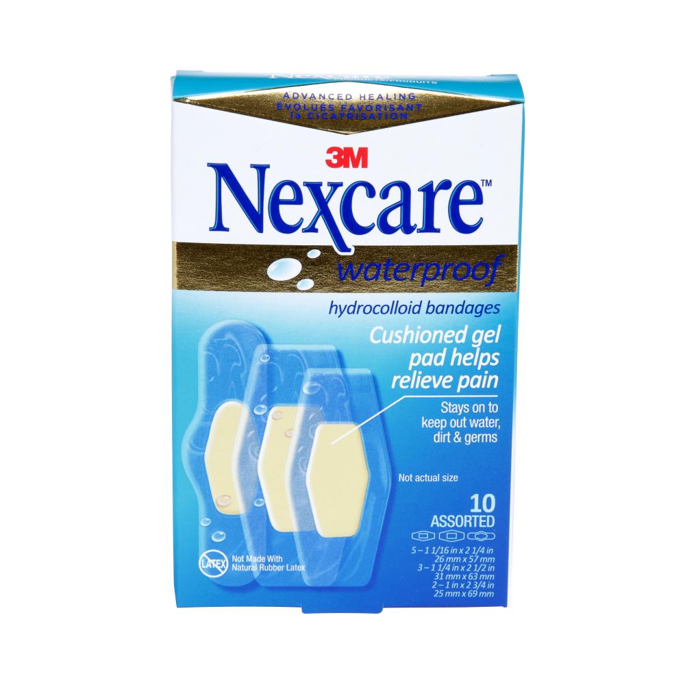 Nexcare™ Advanced Healing Waterproof Hydrocolloid Bandages, AWB-10-CA