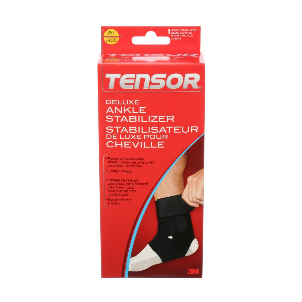 Tensor™ Deluxe Ankle Stabilizer, black, one size