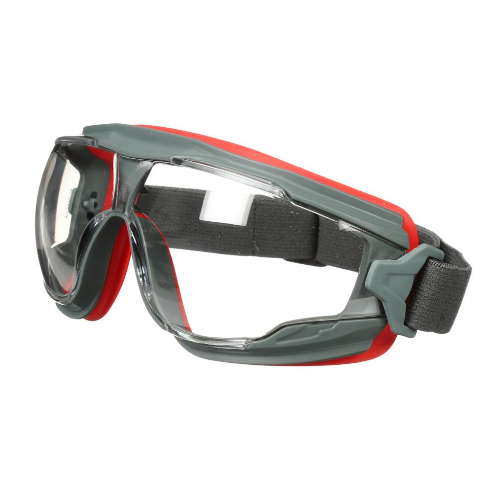 3M™ GoggleGear Splash Goggle with Clear Scotchgard™ Anti-Fog Lens, GG501SGAF, black/red