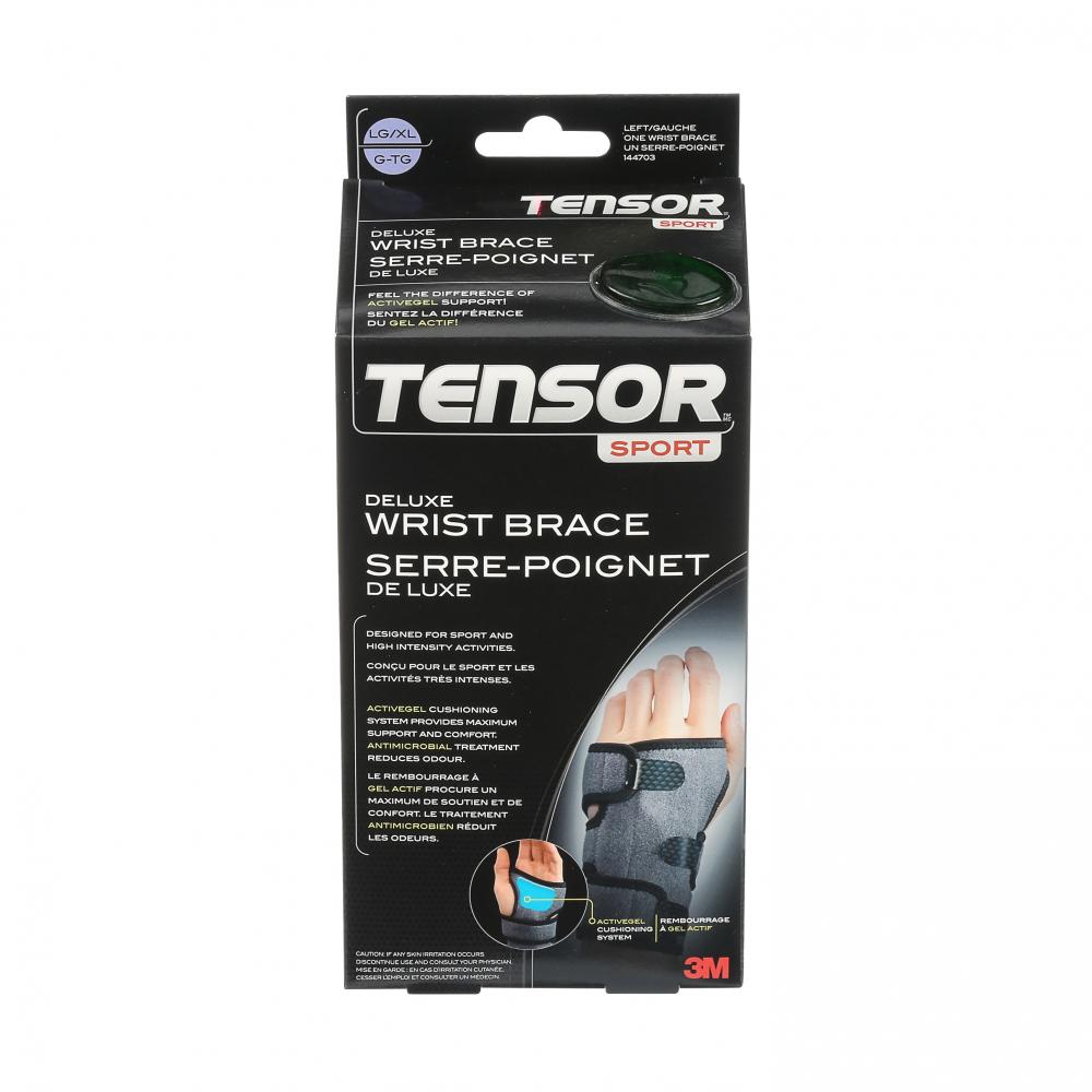 Tensor™ Sport Wrist Brace, left wrist, grey, large/extra-large