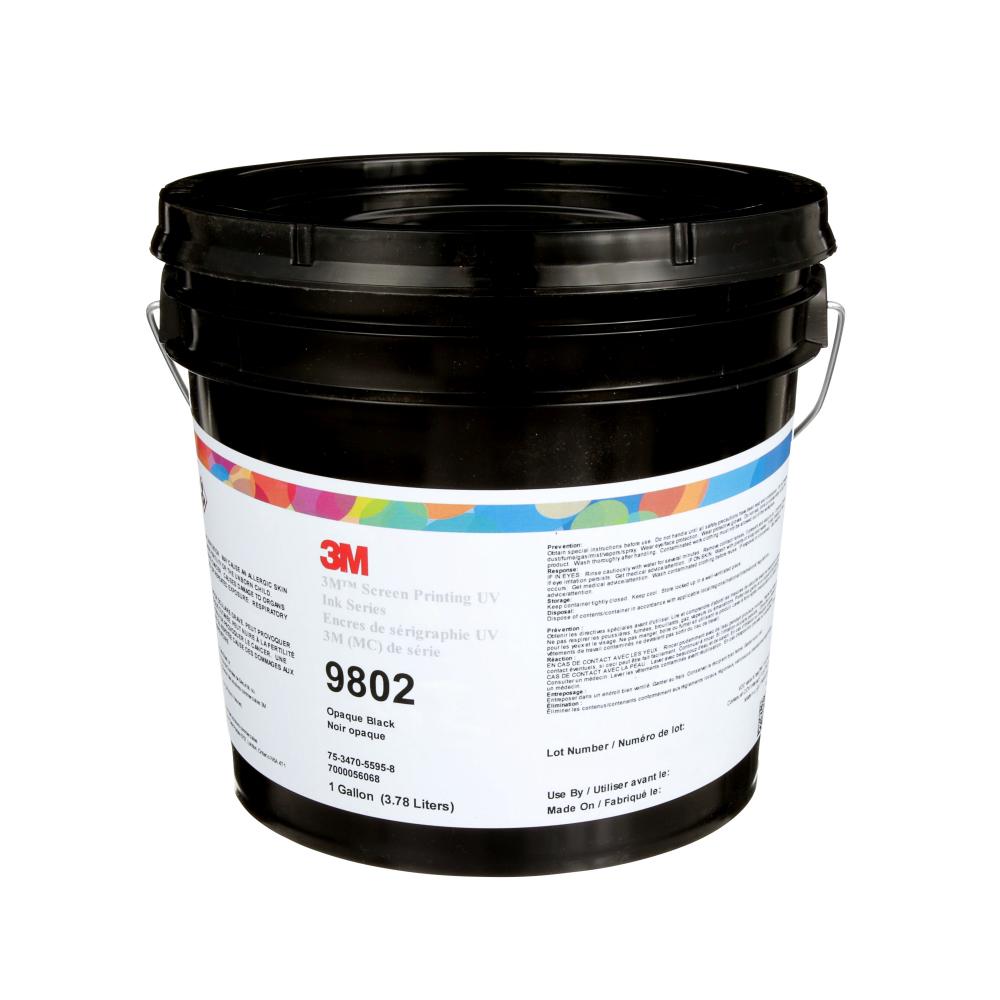 3M™ Screen Printing UV Ink, 9802, black, 1 gallon (3.8 L)