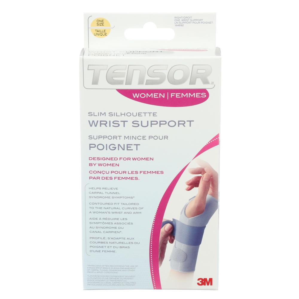 Tensor™ Women Slim Silhouette Wrist Support, Right Wrist, Light Blue, One Size