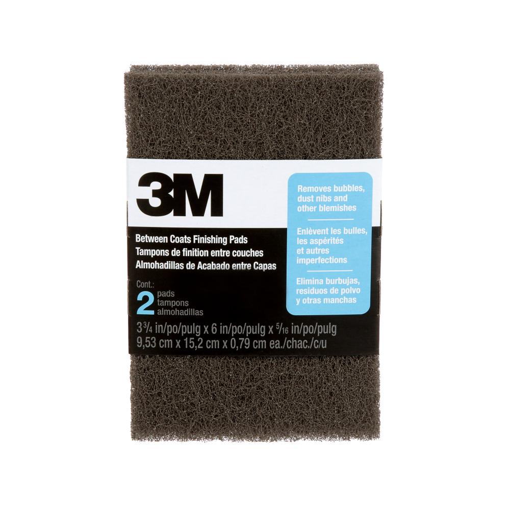 3M™ Between Coats Finishing Pads 10144NA, Open Stock, 3 3/4 in x 6 in x 5/16 in, 12/Case