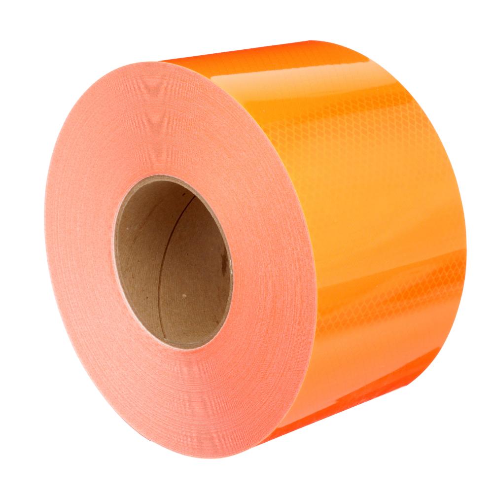 3M™ Diamond Grade™ Flexible Barrel Wrap Sheeting, 3914, fluorescent orange, 4 in x 50 yd
