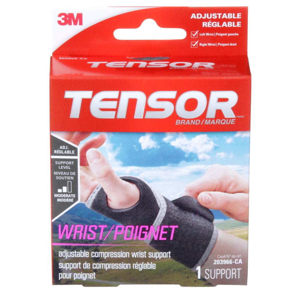 Tensor™ Adjustable Compression Wrist Support, Black