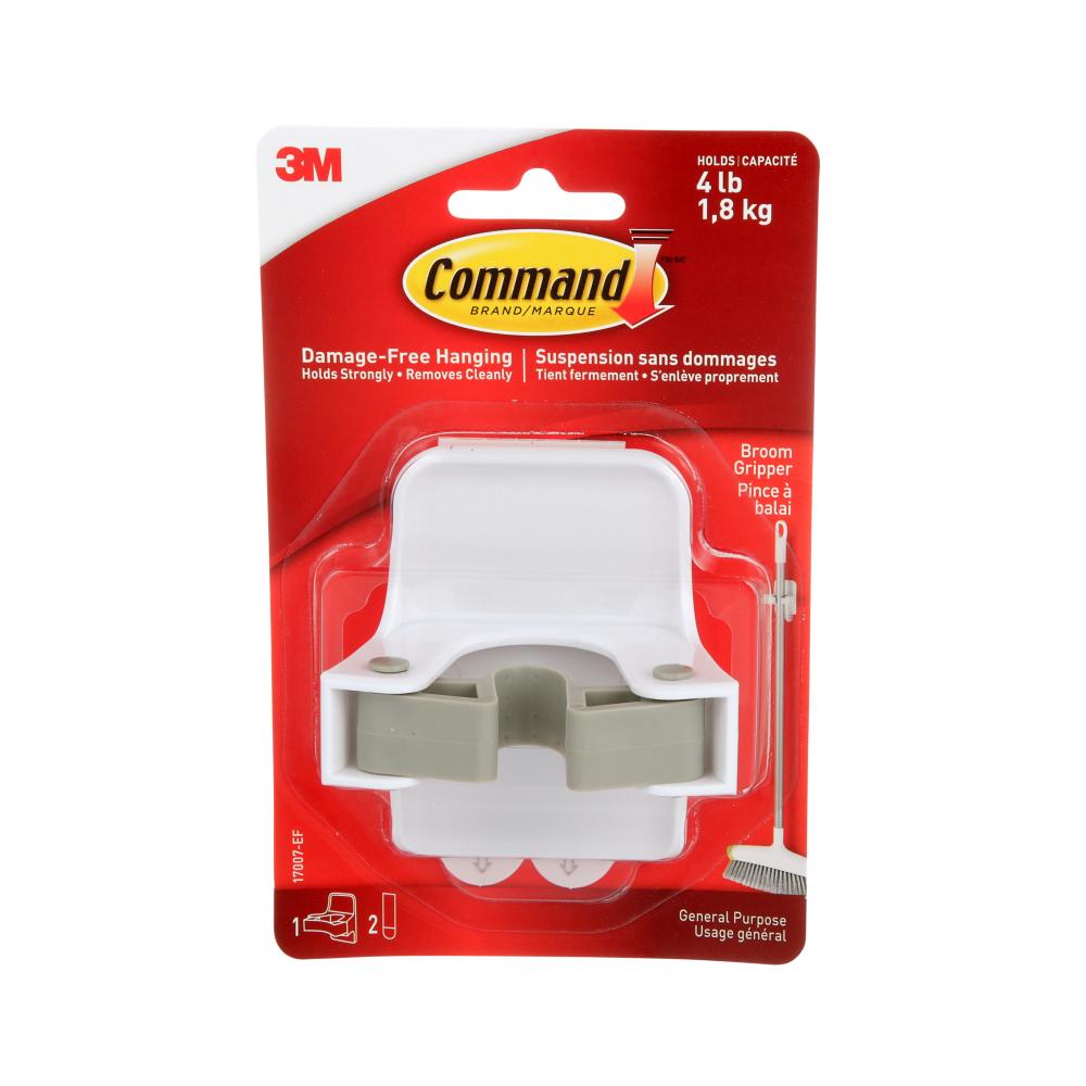 Command™ Broom Gripper 17007-EF, White, 4 lbs (1.8 kg)