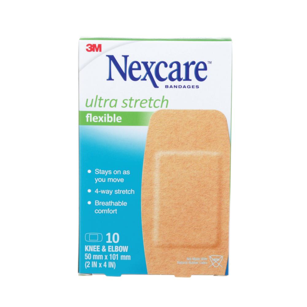Nexcare™ Ultra Stretch Bandages CS103-CA, Knee & Elbow, 10/Pack