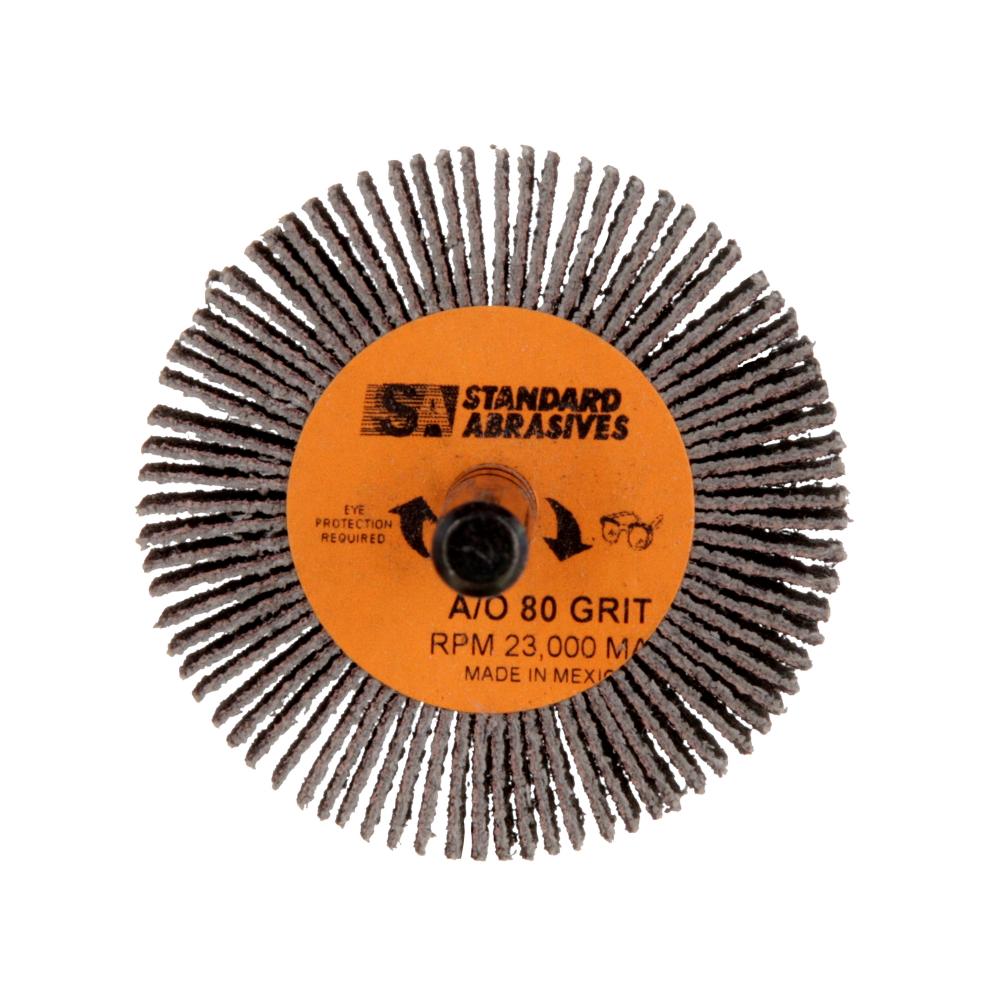 Standard Abrasives™ A/O Flap Wheel 613106, 2 in x 1/2 in x 1/4 in 80, 10 per inner 100 per case