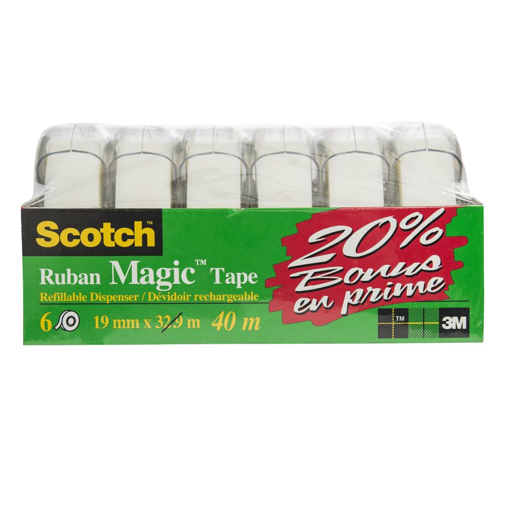Scotch® Magic™ Tape, 810-40MPP, 0.75 in x 43.7 yd (19 mm x 40 m), dispensered