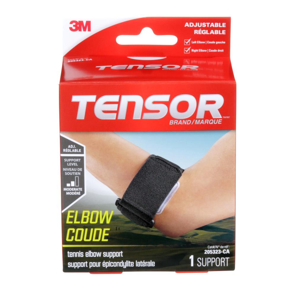 Tensor™ Tennis Elbow Support, Adjustable, Black