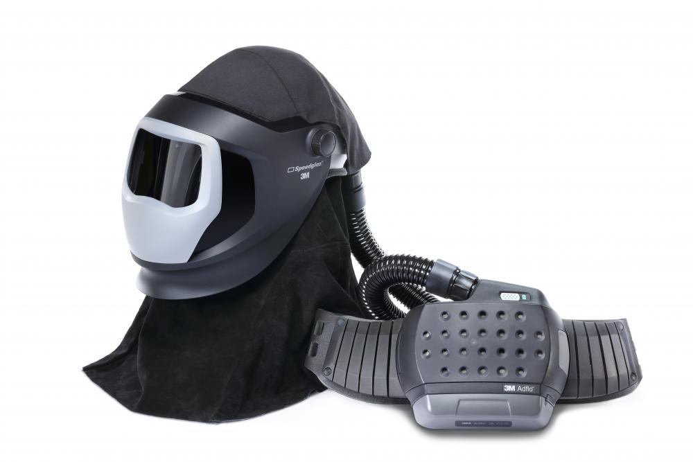 3M™ Adflo™ PAPR and 3M™ Versaflo™ M-Series Helmet Kit with 3M™ Speedglas™ Welding Shield