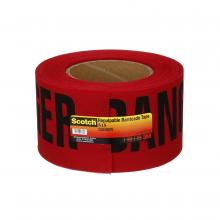 3M 7000133198 - Scotch® Barricade Tape, 515, red, "Danger", 3 in x 150 ft (76.2 mm x 45.7 m)