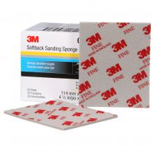 3M 7000000589 - 3M™ Softback Sanding Sponge, 02604, 4 1/2 in x 5 1/2 in (11.43 cm x 13.97 cm), Fine-320/400