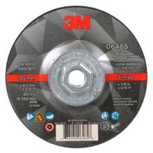3M 7100245015 - 3M™ Cut & Grind Wheel 06465, Quick Change, Type 27, 5 in x 1/8 in x 5/8"-11, 10/Inner, 20/Case