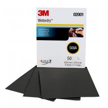 3M 02001 - 3M™ Wetordry™ Tri-M-ite™ Sheet, 413Q, 02001, 500, A-weight, 9 in x 11 in (22.86