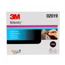3M 02019 - 3M™ Wetordry™ Abrasive Sheet, 401Q, 02019, 2500, A-weight, 9 in x 11 in (22.86 c