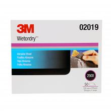 3M 7100003693 - 3M™ Wetordry™ Abrasive Sheet, 401Q, 02019, 2500, A-weight, 9 in x 11 in (22.86 cm x 27.94)