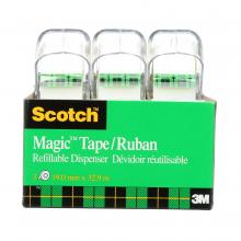 3M 7000138236 - Scotch® Magic™ Tape, 810-D3, with dispenser, 3/4 in x 36 yd (19 mm x 32.9 m), 3 per pack