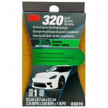 3M 7010300638 - 3M™ Performance Sanding Sponge, 03070, 320 grit, 1 in x 2 5/8 in (2.54 cm x 6.67 cm), 12/Case