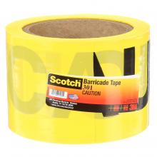 3M 7000132914 - Scotch® Barricade Tape, 301, yellow, "Caution", 3 in x 300 ft (76.2 mm x 91.4 m)