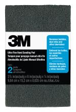 3M 7100112982 - 3M™ Ultra Fine Hand Sanding Pad 7448, 3 7/8 in x 6 in x 1/4 in, 2/Pack