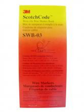 3M 7000058802 - 3M™ ScotchCode™ Write-On Wire Marker Book, SWB-3, white, 1 in x 2.85 in (2.54 cm x 7.24 cm)