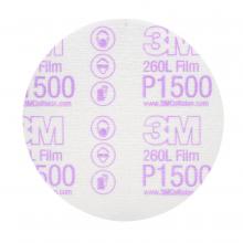3M 7000000562 - 3M™ Hookit™ Finishing Film Disc, 260L, 00951, P1500, 5 in (12.7 cm)