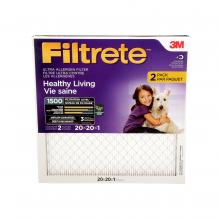 3M 7100136581 - Filtrete™ Healthy Living Ultra Allergen Filter, MPR 1500, 20 in x 20 in x 1 in, 2 per pack