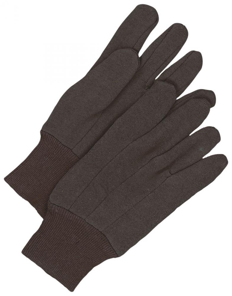 Brown Jersey Glove Knitwrist - COTTON/POLYESTER