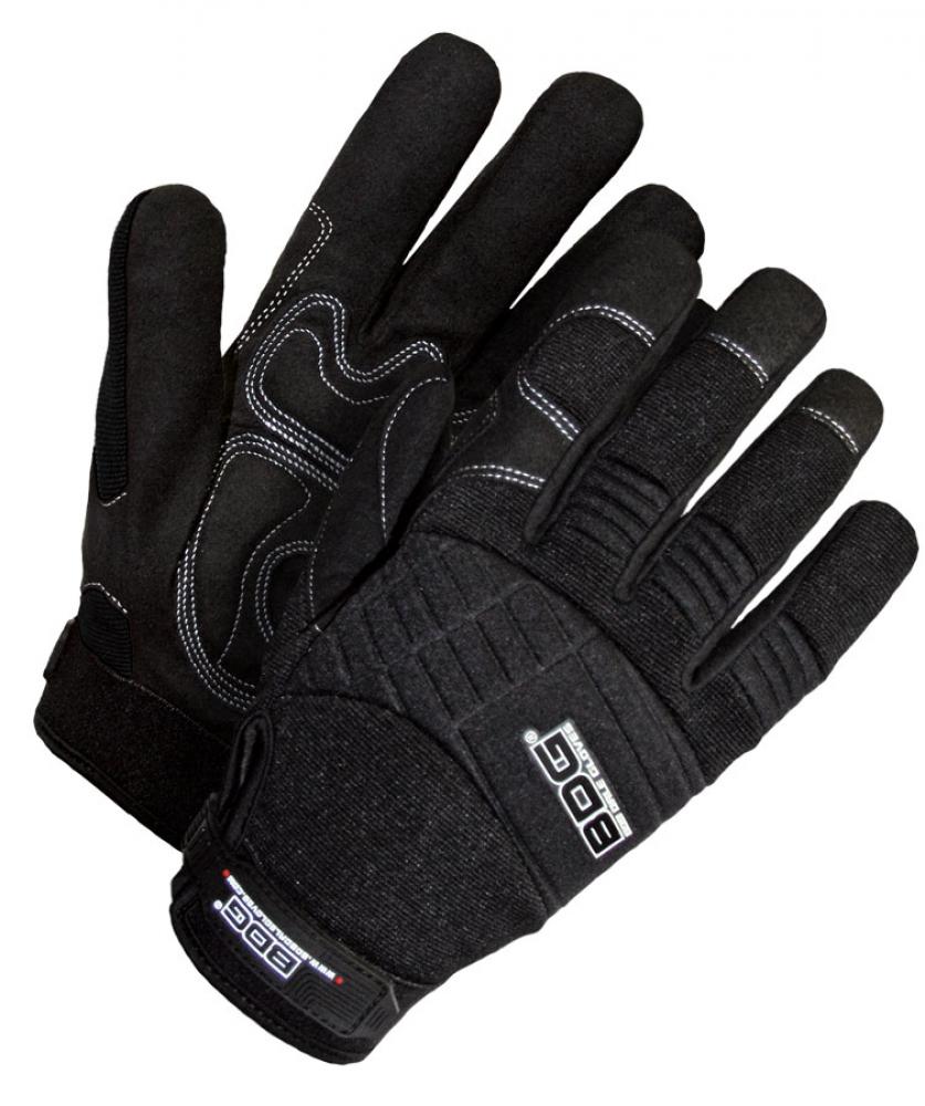 Mechanics Glove Synthetic Leather Anti-Vib Gel Palm Black