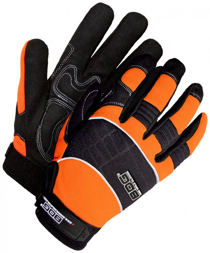 Mechanics Glove Synthetic Leather Anti-Vib Hi-Viz Orange