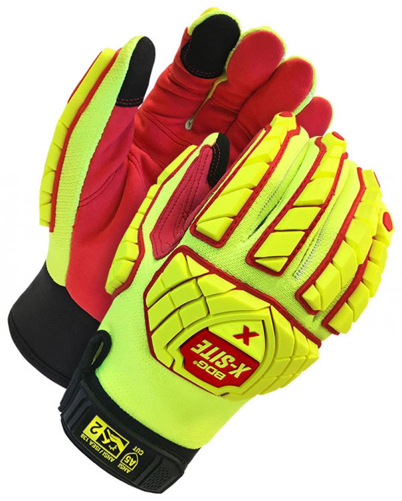 Performance Glove Hi-Viz/Red Cut & Impact Resistant