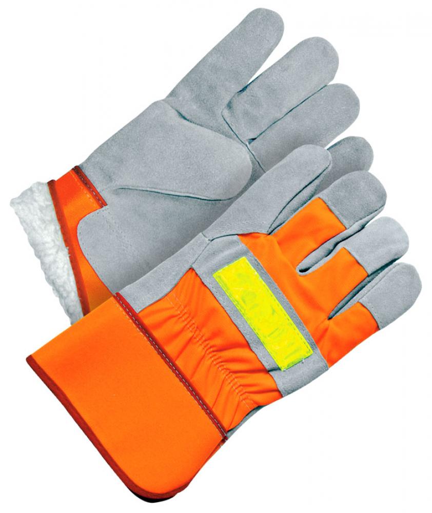 Fitter Glove Split Cowhide Lined Pile Hi-Viz Orange