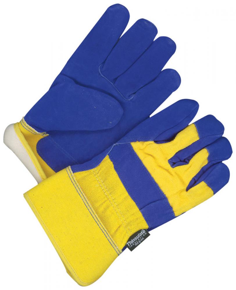 Fitter Glove Split Cowhide Lined Thinsulate C100 Blue/Gold