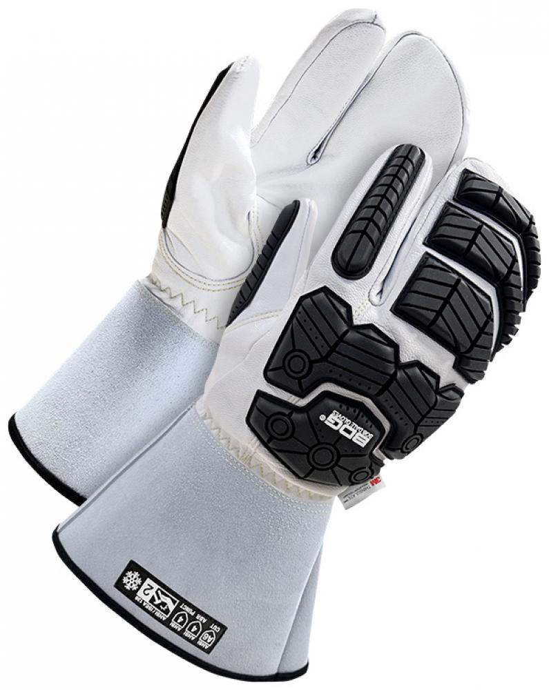 Goatskin 1-Finger Mitt w/5&#34; Cuff Cut Resistant & TPR Impact