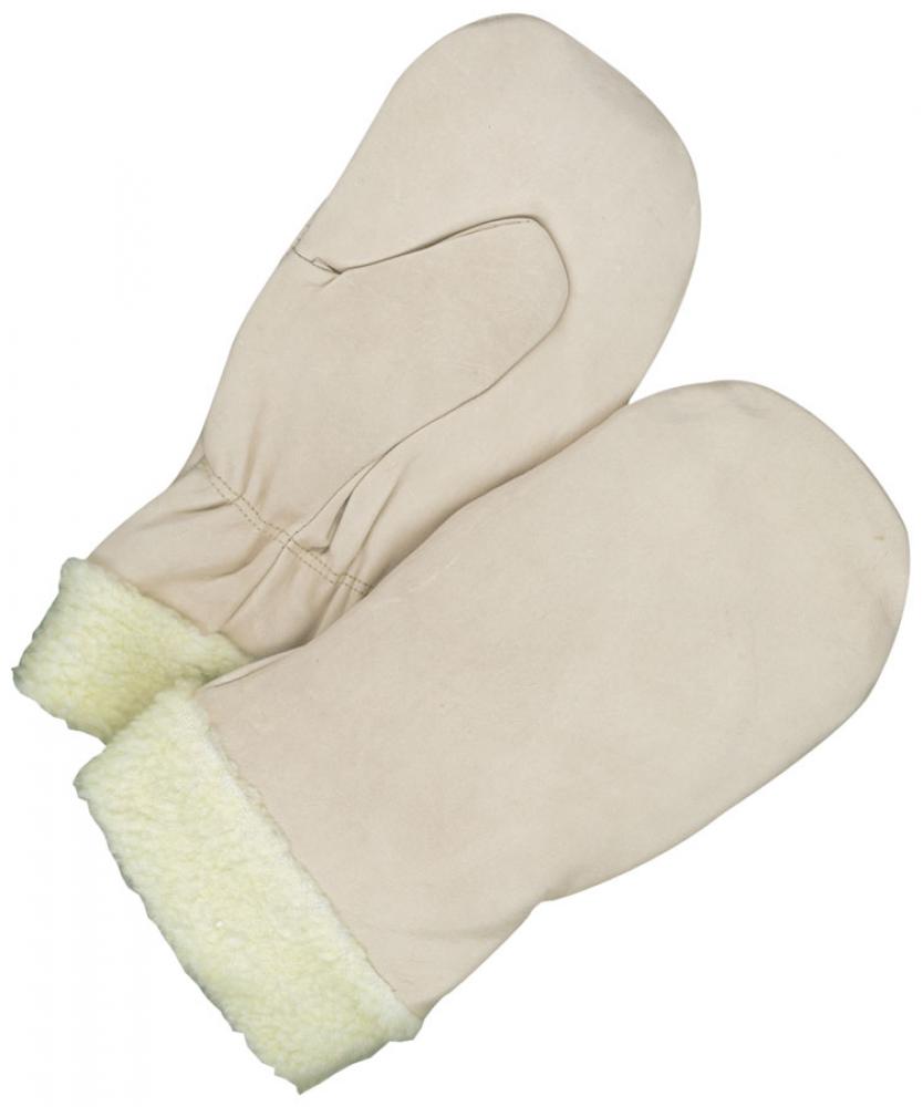 Grain Leather Mitt Lined Pile