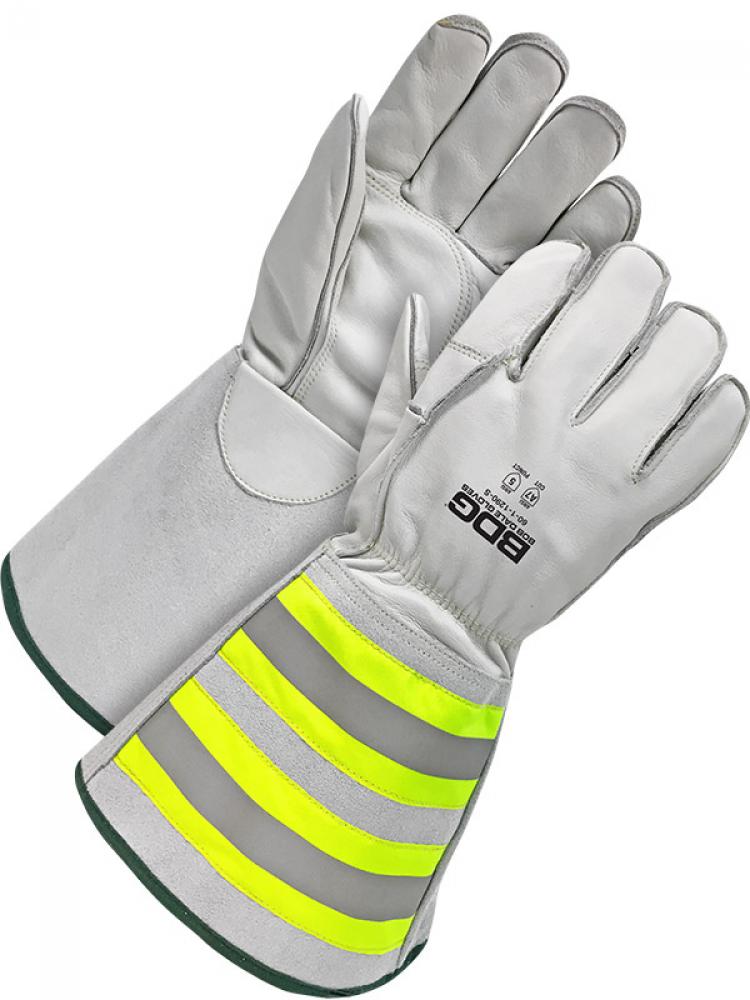 Water Repellent Grain Cowhide Cut Resist HiViz Gauntlet