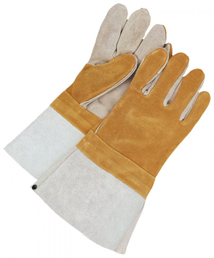 Welding Glove Split Leather Gauntlet Kevlar® Sewn Gold