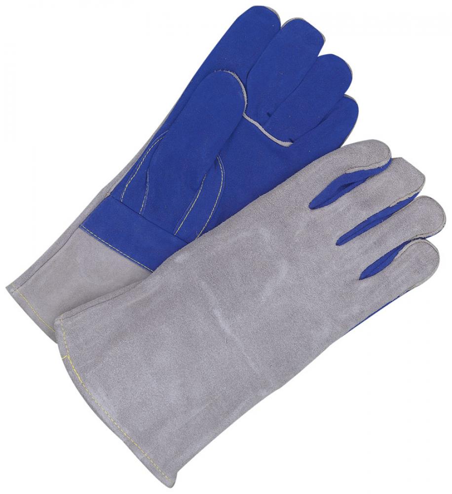 Welding Glove Split Leather Blue/Grey Kevlar Sewn