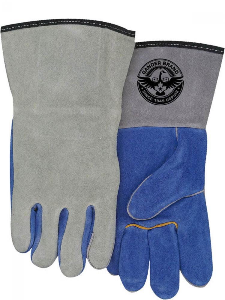 Welding Glove Split Leather Blue/Grey Fully Lined