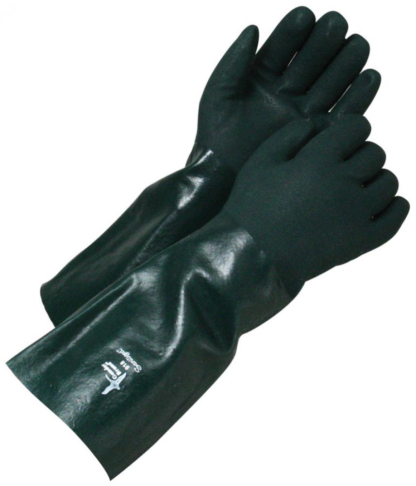Coated PVC Double Dipped Gauntlet Green 18 in