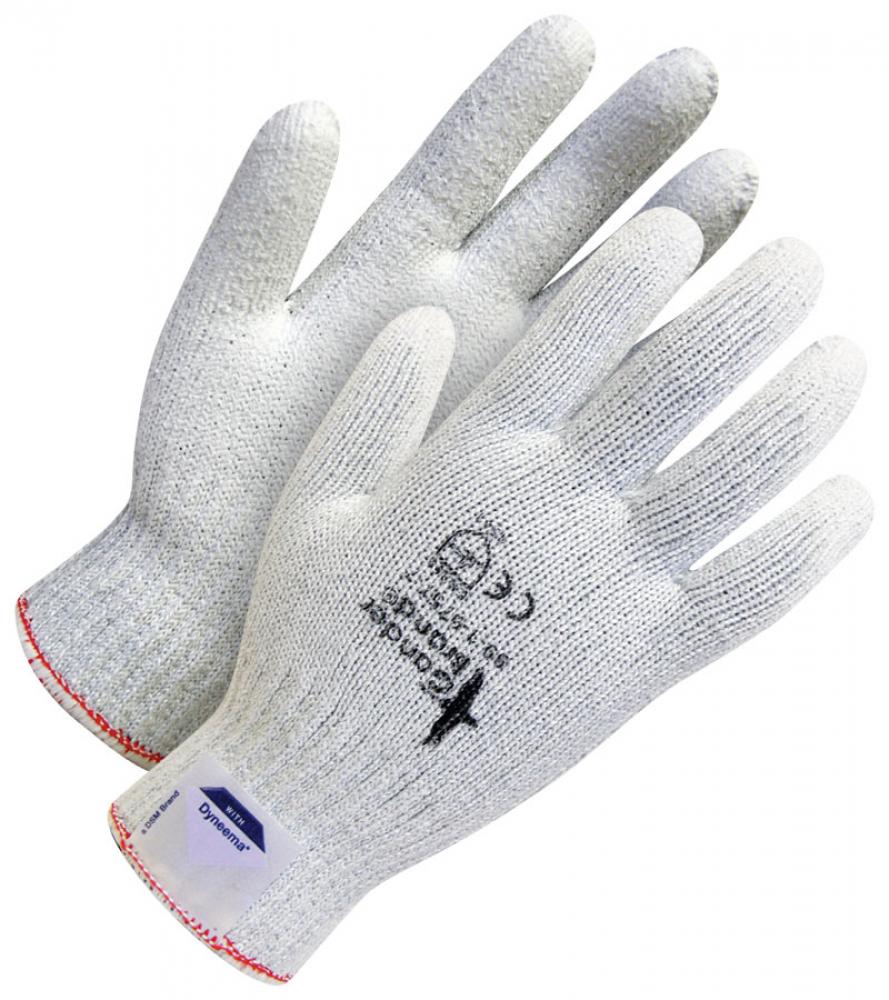 Seamless Knit Power Blue Dyneema Cut Resistant White PU Palm, 7 gauge