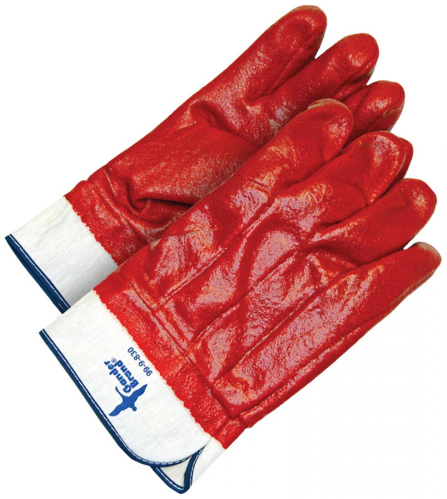 Coated PVC/NBR Safety Cuff Foam Lined Red