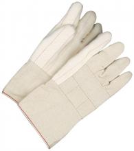 Bob Dale Gloves & Imports Ltd 10-1-28G - Cotton Hot Mill Glove Flannel Canvas Back Gauntlet Cuff - 28oz
