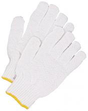 Bob Dale Gloves & Imports Ltd 10-9-77-S - Seamless Knit Poly-Cotton String Knit Glove Bleached