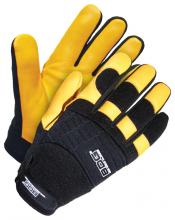 Bob Dale Gloves & Imports Ltd 20-1-10609-XL - Mechanics Glove Grain Deerskin Gold/Black