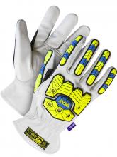 Bob Dale Gloves & Imports Ltd 20-1-10697-M - ArcTek Goatskin Rolled Cuff Back Hand Protection Lined Kevla
