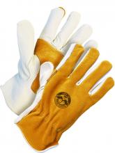 Bob Dale Gloves & Imports Ltd 20-1-148-X2L - Gander Brand Grain Cowhide Driver Gold Split Back & Patch Double palm